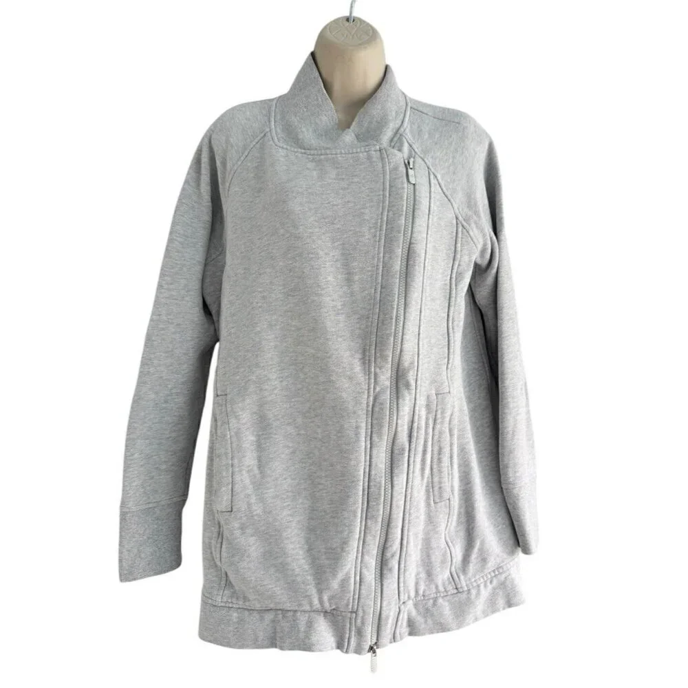 Lululemon Back To It Wrap Jacket in Heathered Vapor Woman's Sz 6